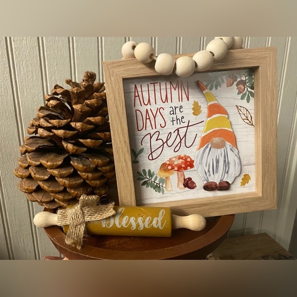 Autumn Days are the Best cute fall,autumn, harvest sign - ornament New - Picture 1 of 9